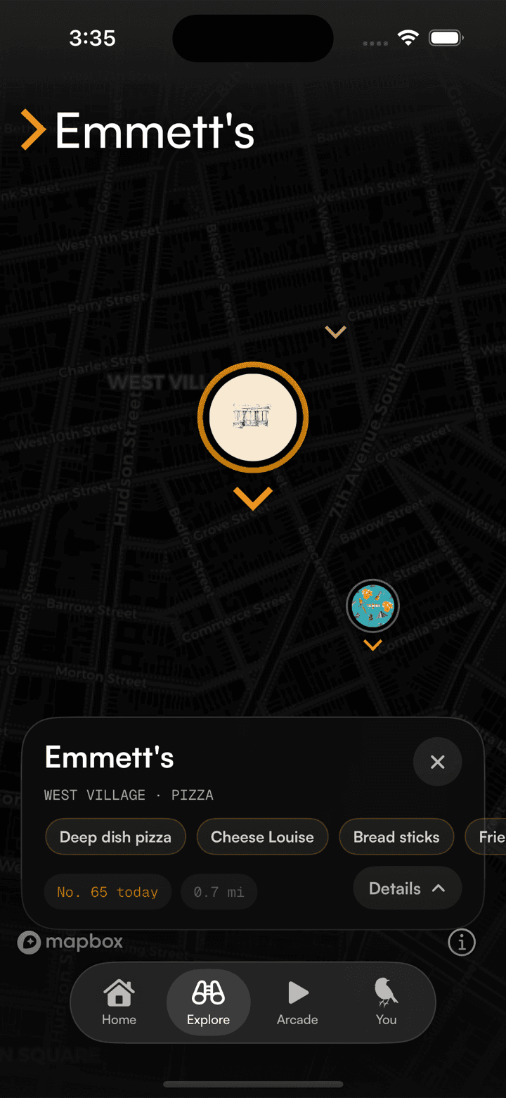 A live hotspot on the Flytown map