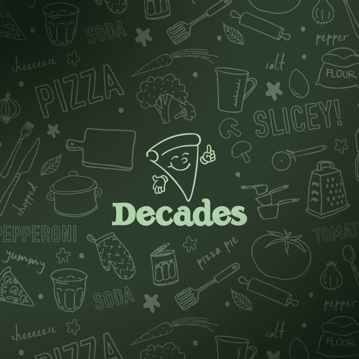 Decades Pizza logo