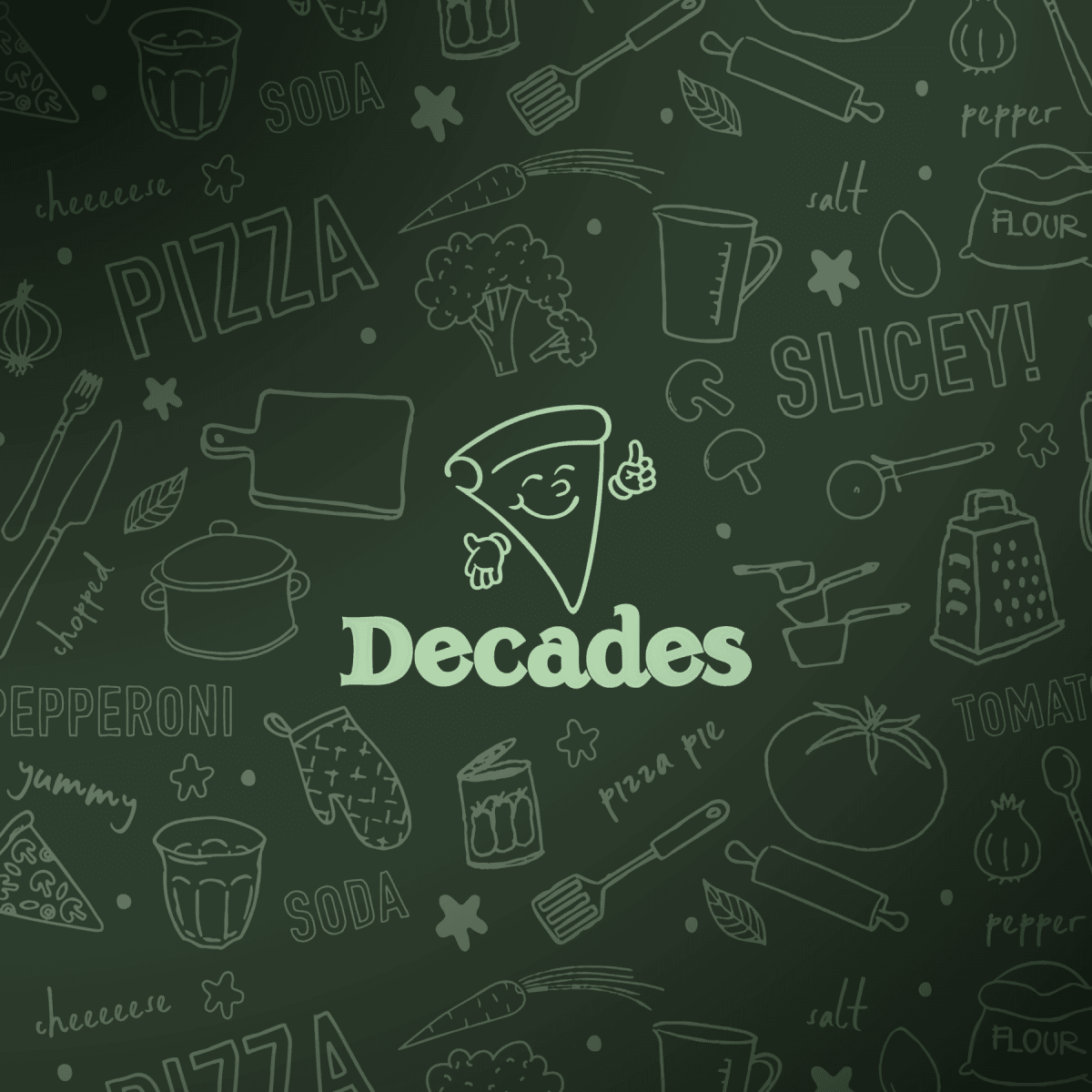 Decades Pizza logo